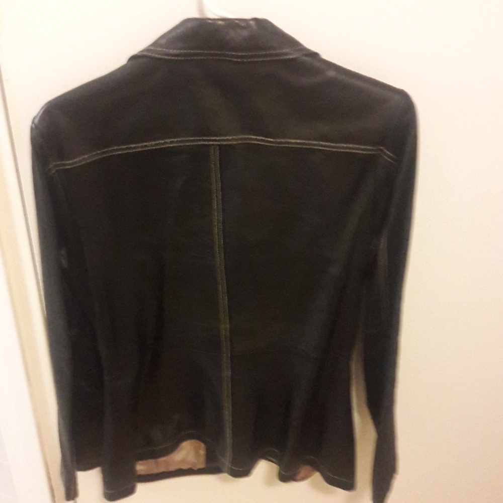 Leather blazer jacket - Picture 6 of 11